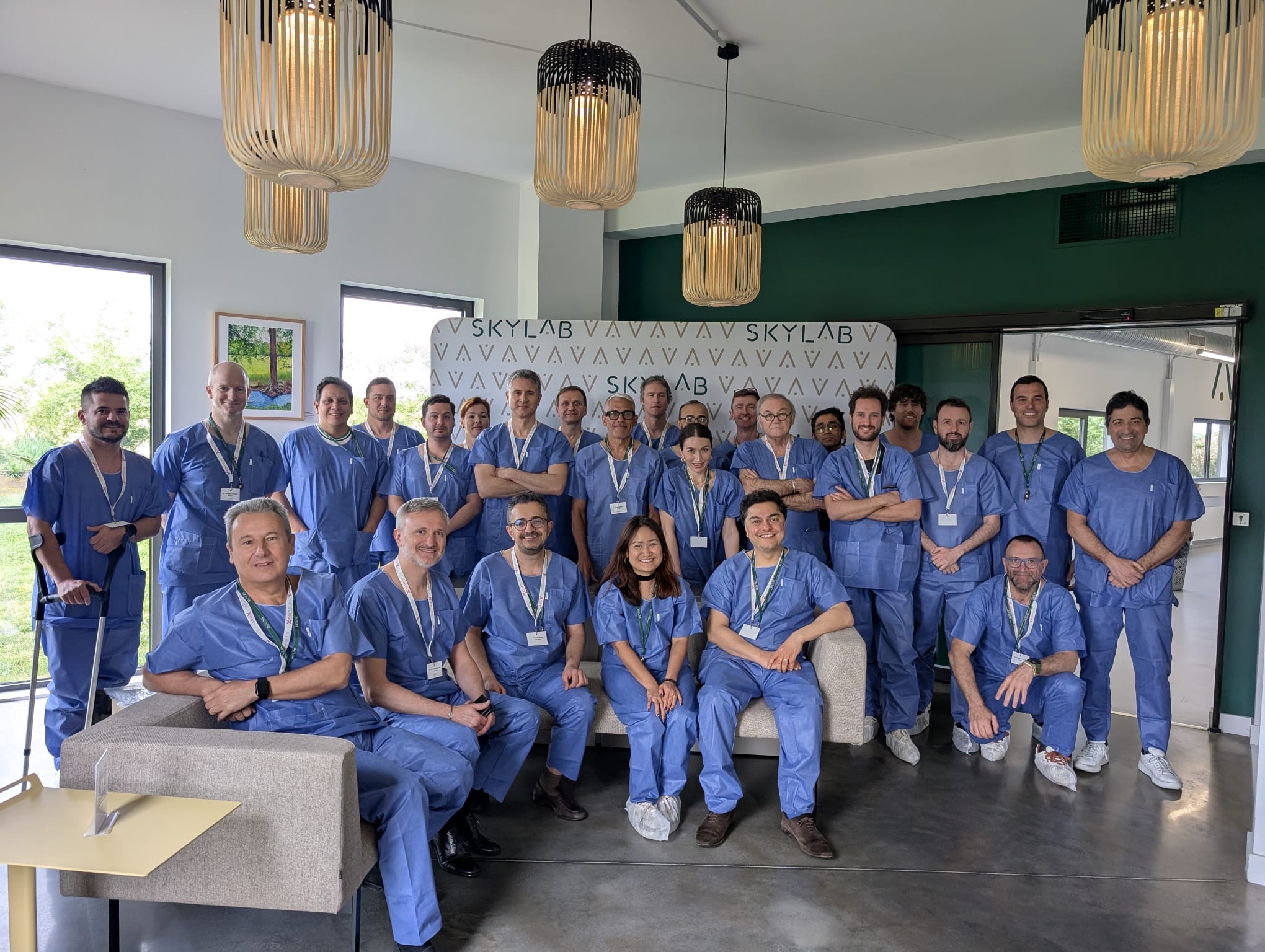 Hands-on workshop participants and faculty experts at Skylab